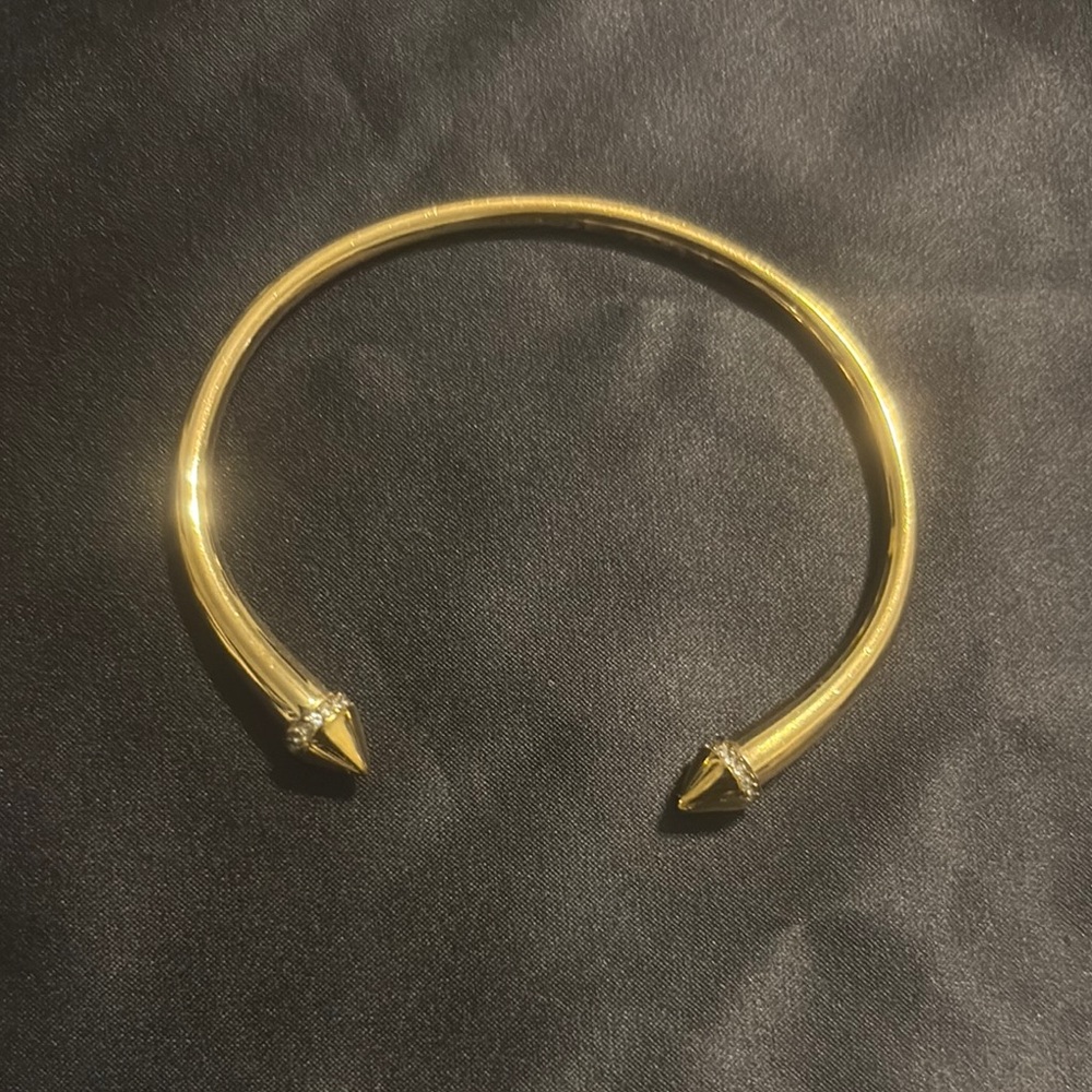 J. Crew Gold Open Cuff Bracelet with Silver Tips